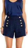 The Noli Shop Tamara Tweed Button Shorts