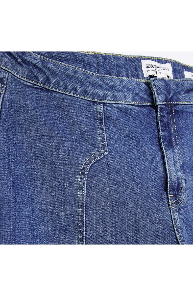 River Island Seamed Mid Rise Flare Jeans, Alternate, color, 