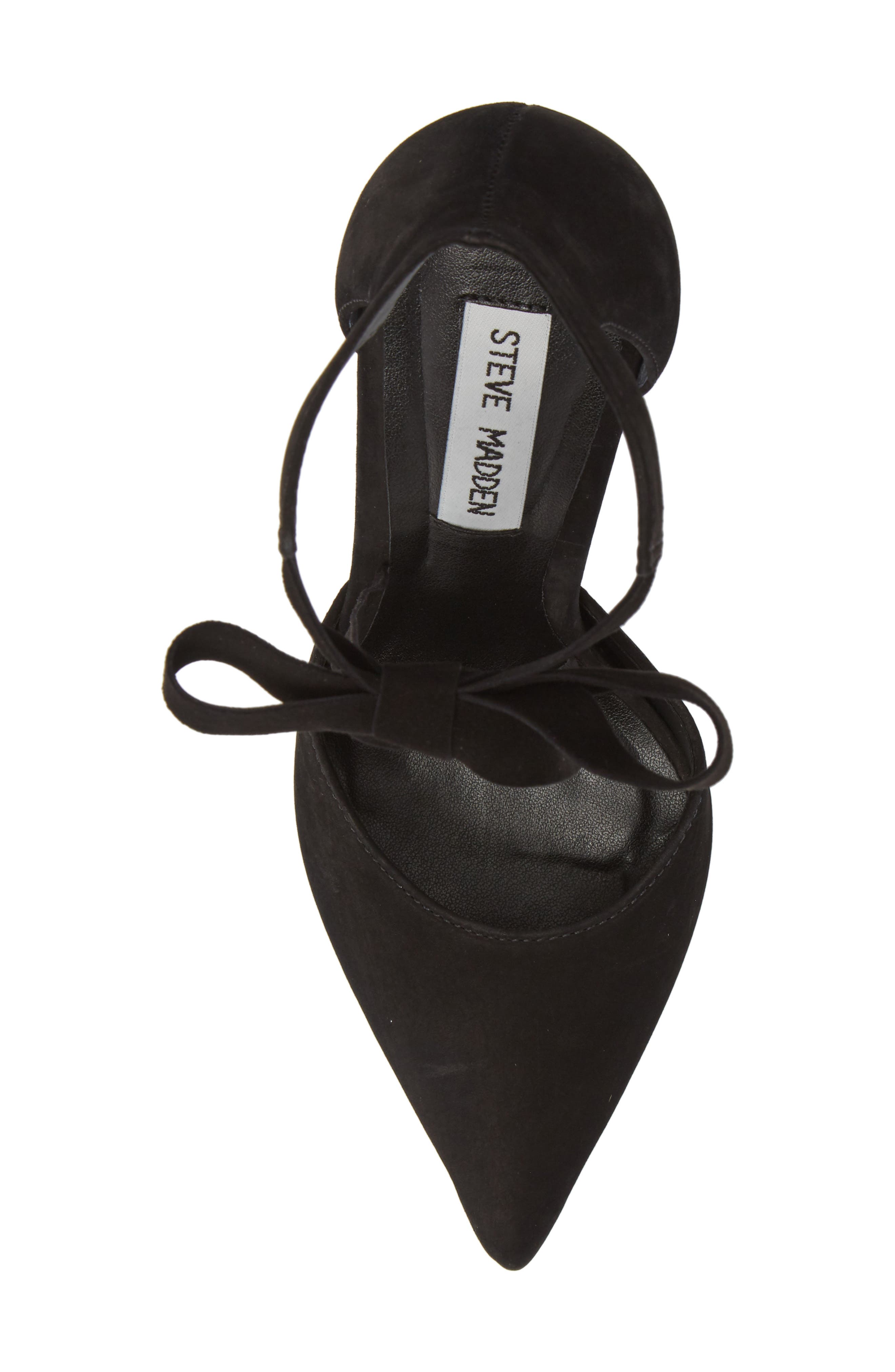 Heart Tie Pump, Alternate, color, BLACK NUBUCK