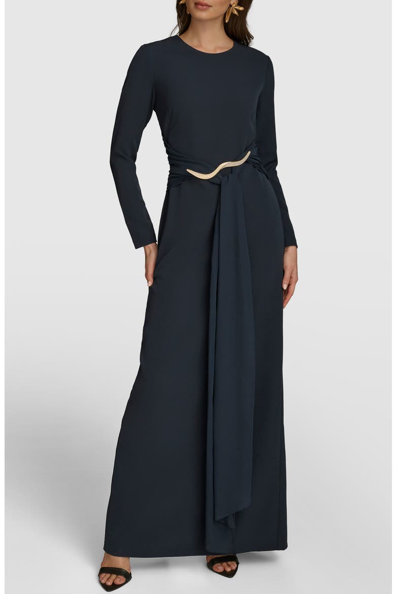Long Sleeve Maxi Dress, Main, color, NIGHTFALL/ NIGHTFALL