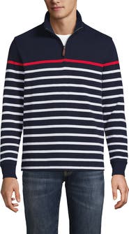 Lands' End Bedford Rib Casual Quarter Zip Sweater