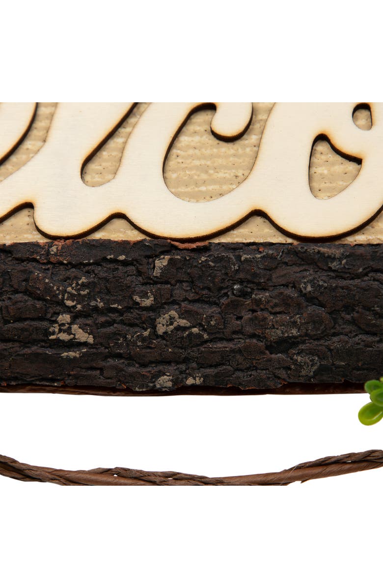 Northlight Easter Rabbit Couple Floral "Welcome" Sign - 16-Inch, Alternate, color, Multi