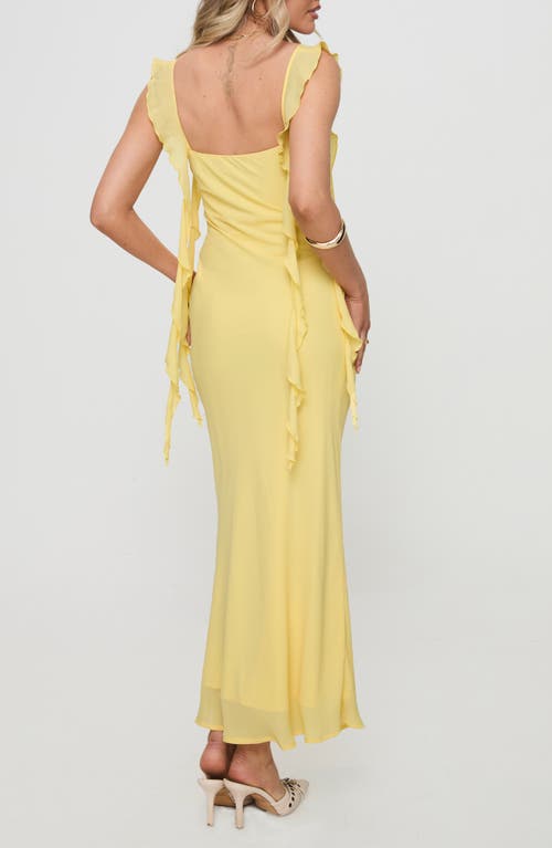 Princess Polly Lanai Ruffle Strap Maxi Dress In Yellow