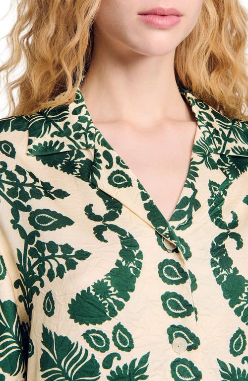Sandro Floral Motif Shirt In Multi