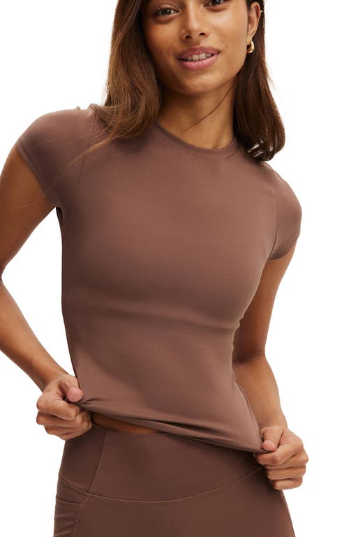 Cotton On Body Active Ultra Soft Fitted Tshirt In Brown