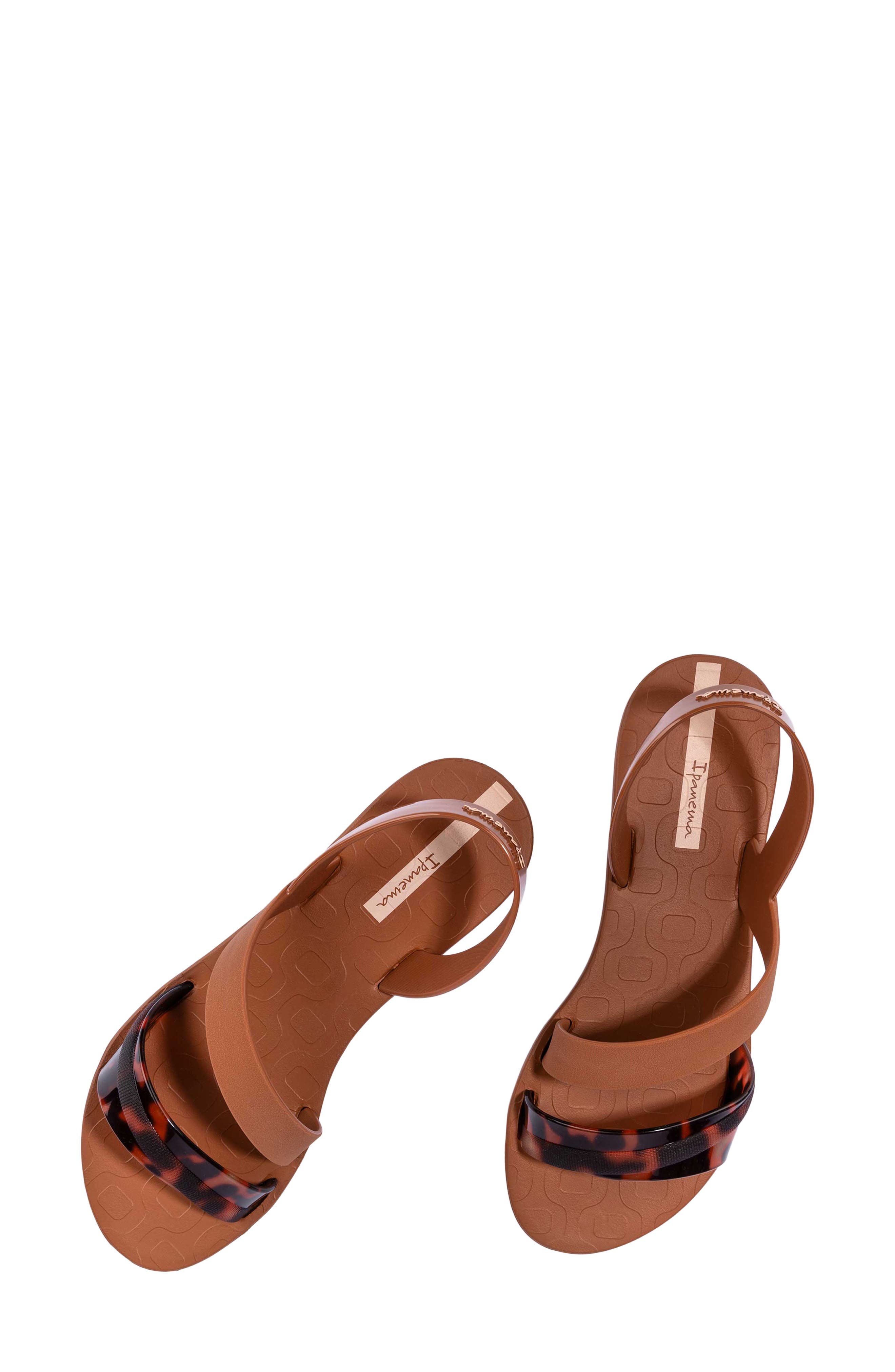 Vibrant Water Resistant Slingback Sandal, Alternate, color, BROWN/ TURTLE/ BEIGE
