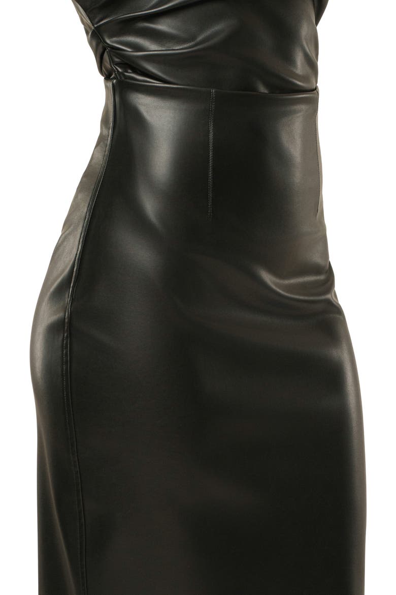 Ace Faux Leather Maxi Skirt, Alternate, color, BLACK