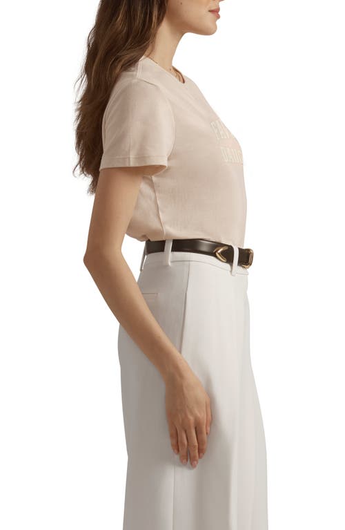 Favorite Daughter Cropped Collegiate T-shirt In Neutral