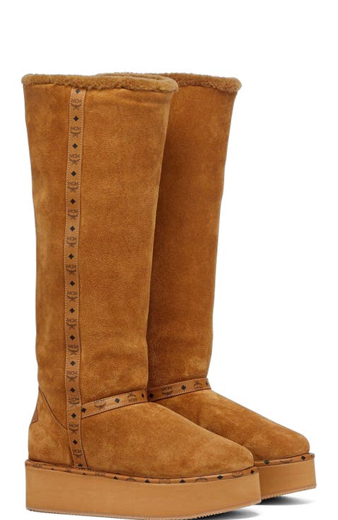 Women's Boots in Calfskin Suede Leather