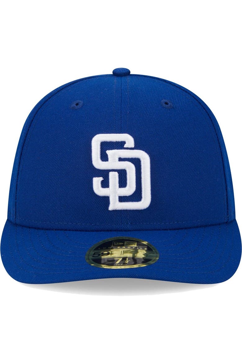 Men's New Era  Royal San Diego Padres White Logo Low Profile 59FIFTY Fitted Hat, Alternate, color, Royal