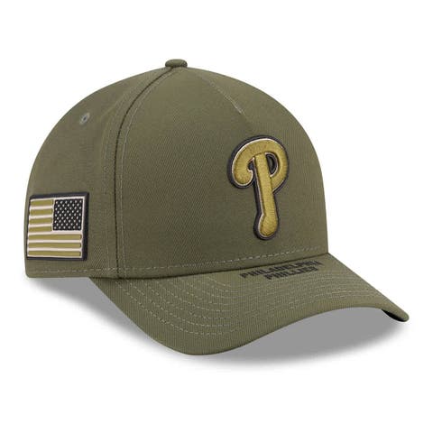 Youth New Era Olive Philadelphia Phillies 2026 Armed Forces Day 9FORTY M-Crown Adjustable Hat