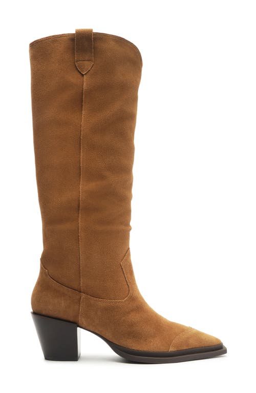 Arezzo Dakota Knee High Western Boot In Brown