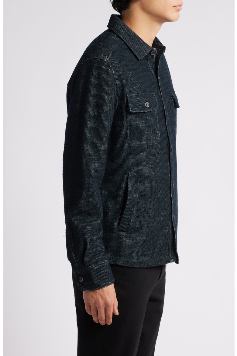 Calbrun Cotton Blend Knit Overshirt, Alternate, color, NAVY
