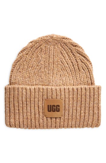 Ugg Chunky Rib Beanie In Brown