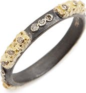 Armenta Old World Carved Diamond Stack Ring
