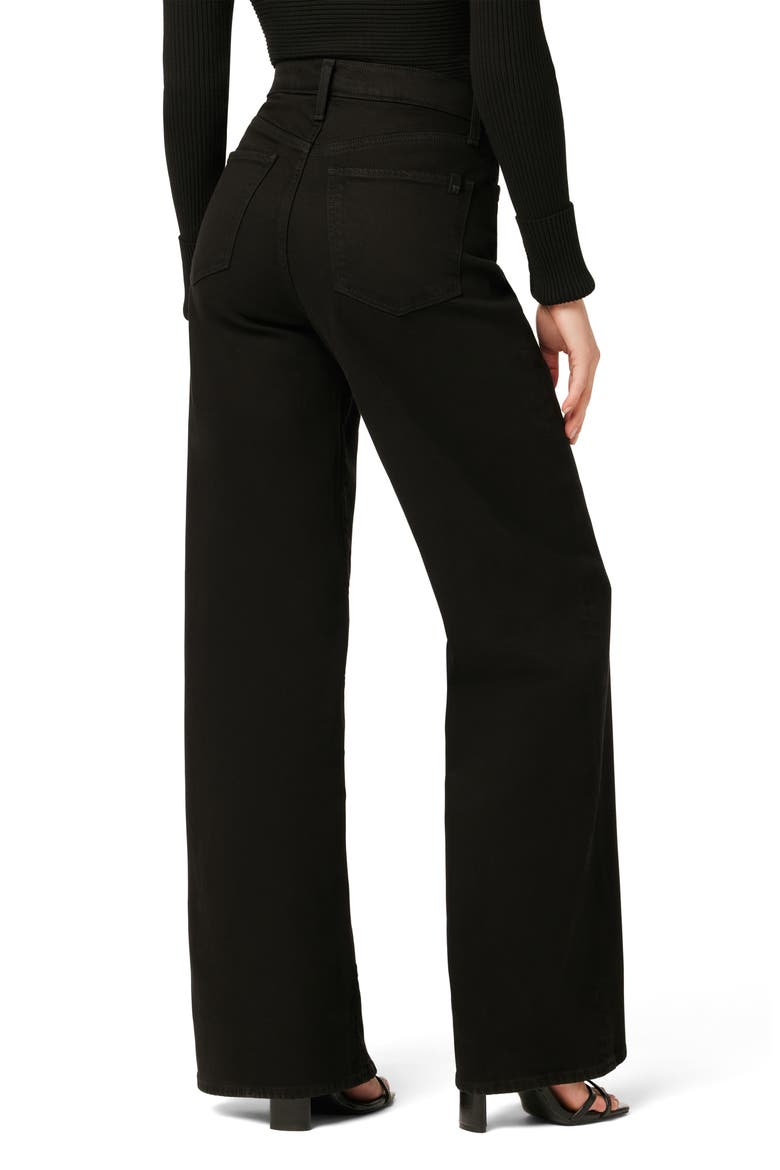 The Mia Petite High Waist Wide Leg Jeans, Alternate, color, BLACK