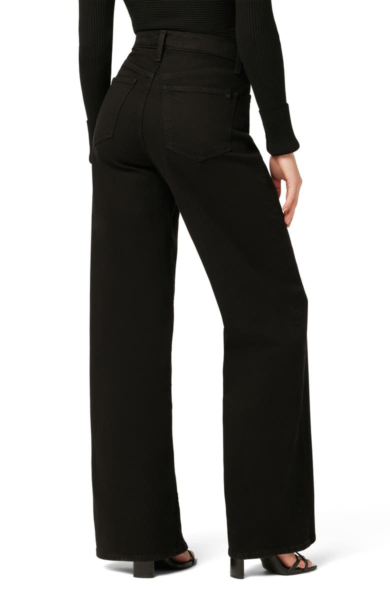 Joe's Jeans The Mia Petite High Waist Wide Leg Jeans, Alternate, color, Black