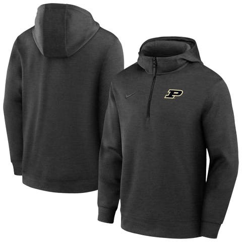 Men's Nike Black Purdue Boilermakers Coaches Dri-FIT Half-Zip Hoodie