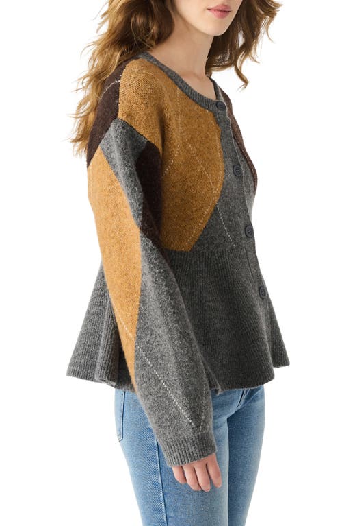 Steve Madden Lillie Argyle Cardigan In Multi