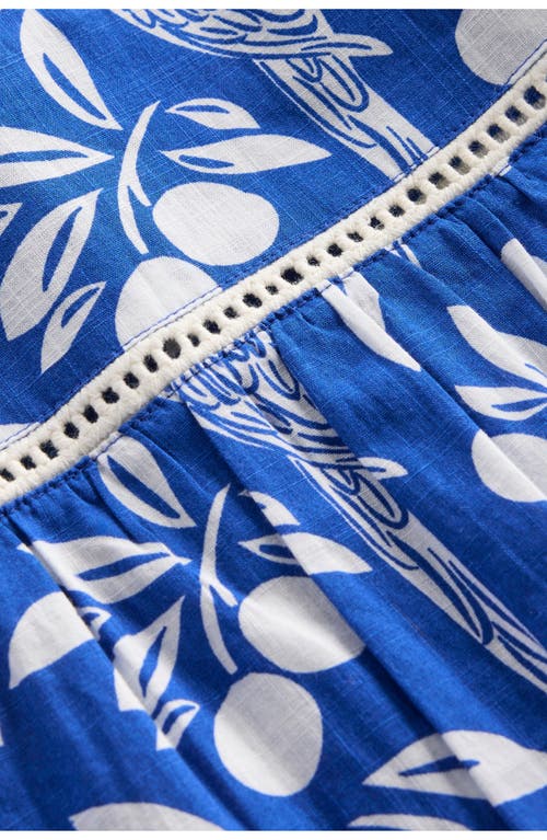 Mini Boden Kids' Celia Parrot Print Cotton Sundress