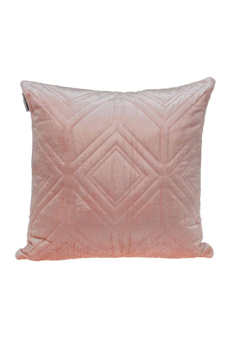 Reta Diamond Quilted Throw Pillow, Main, color, PINK