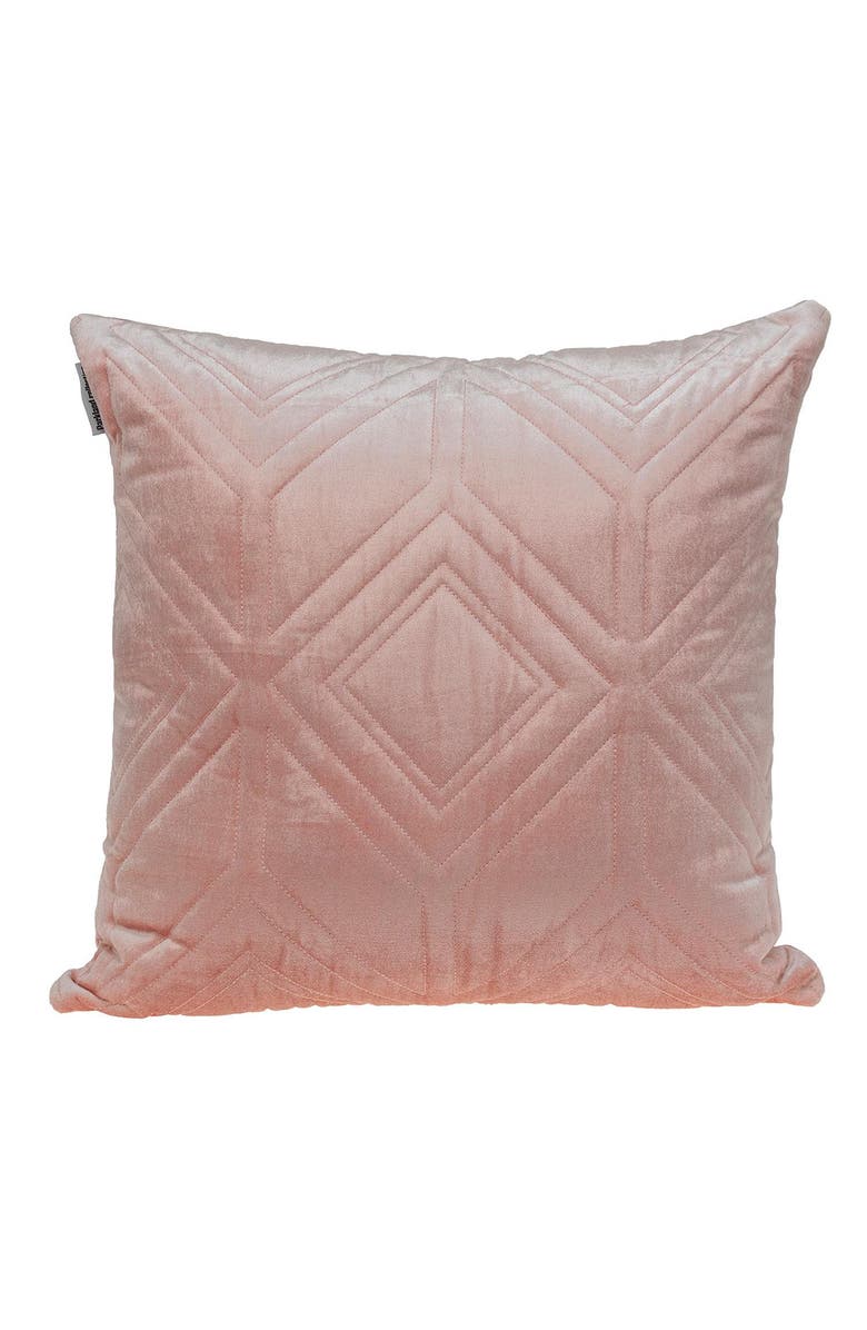 PARKLAND COLLECTION Reta Diamond Quilted Throw Pillow, Main, color, Pink
