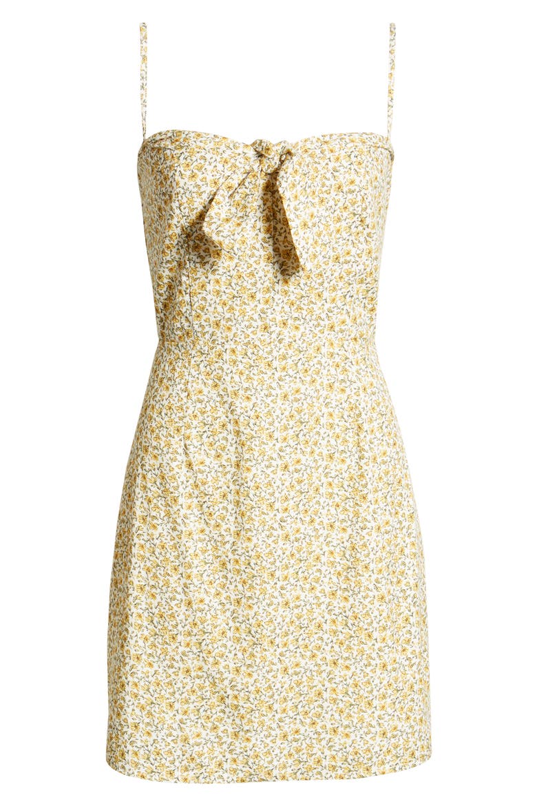 Endless Summer Knot Front Dress, Alternate, color, BRIGHT GOLD
