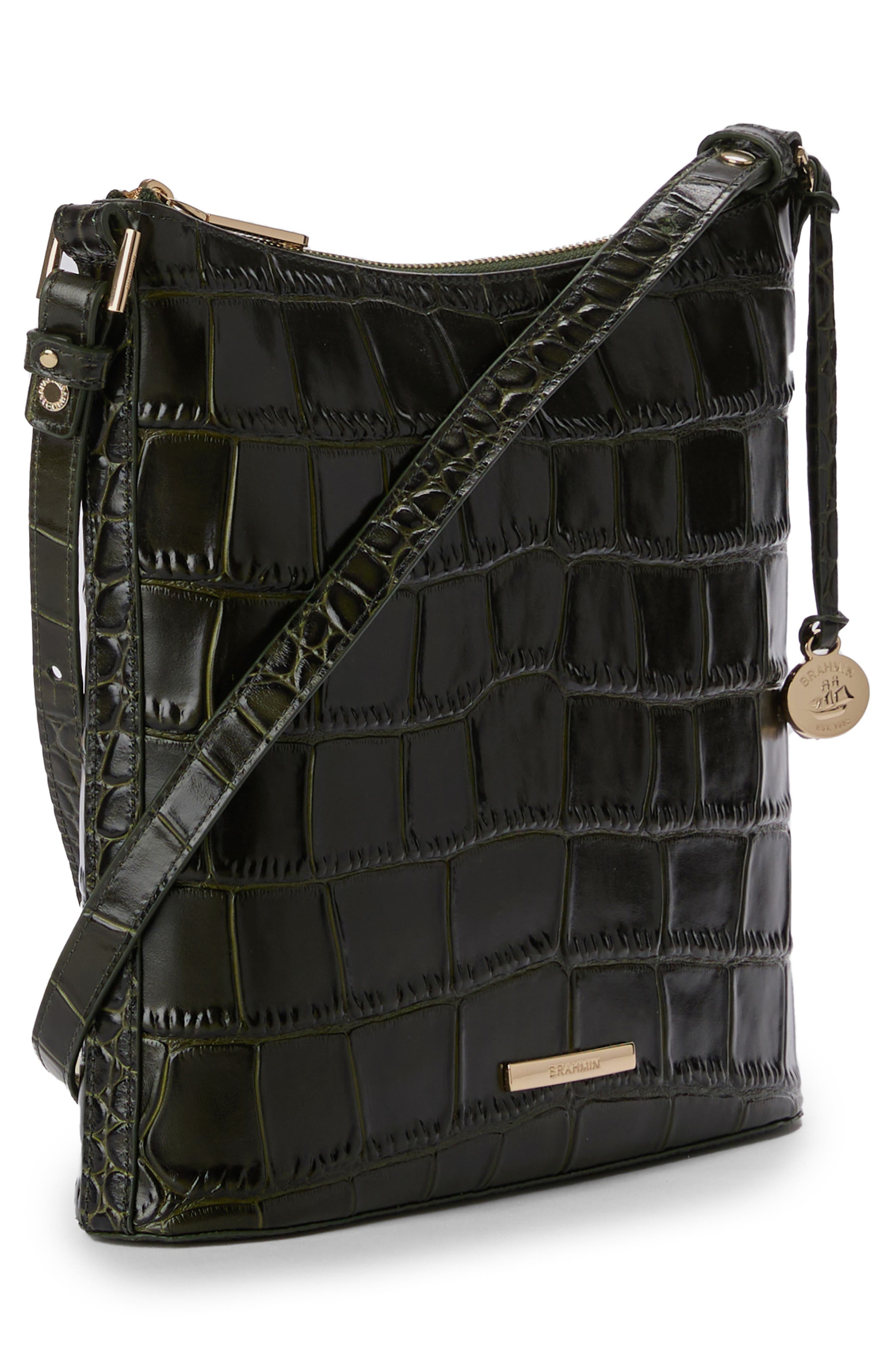 Brahmin Katie Croc Embossed Leather Crossbody Bag, Alternate, color, 