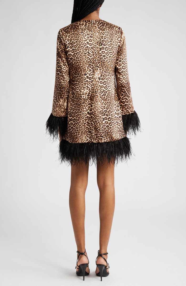 LIKELY Marullo Feather Long Sleeve Dress, Alternate, color, 