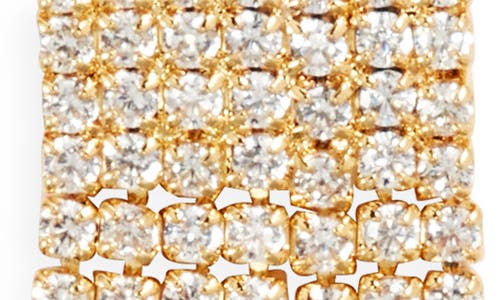 Nordstrom Cubic Zirconia Fringe Drop Earrings In Clear- Gold