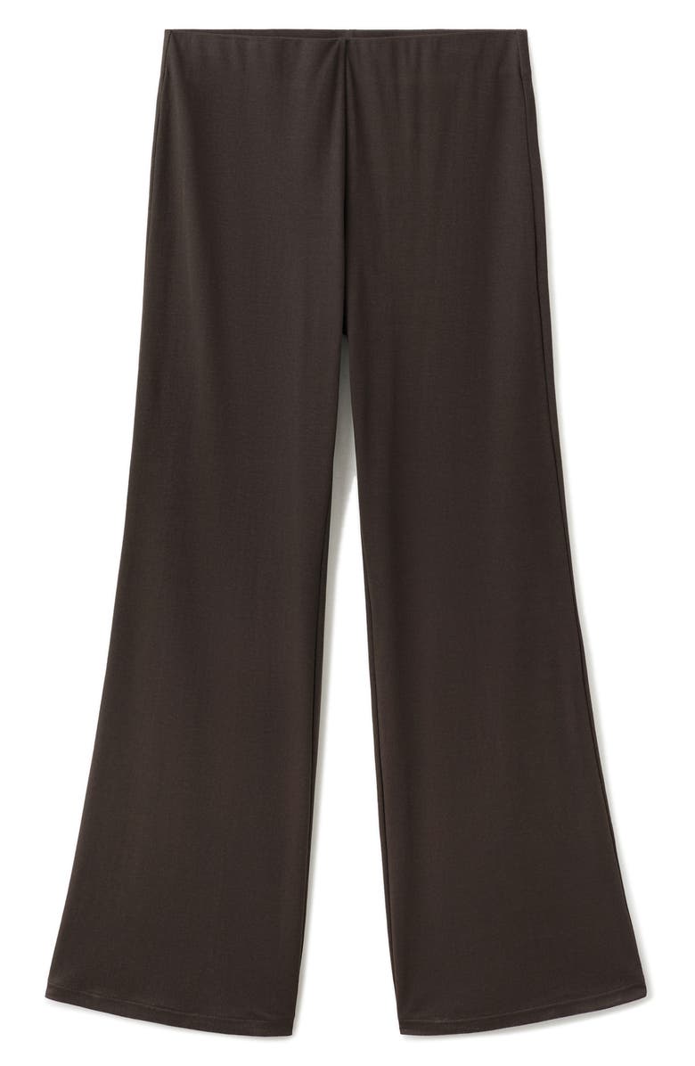 MANGO Pull-On Straight Leg Pants, Alternate, color, Brown