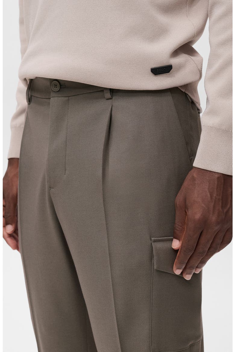 Slim Fit Thermolite® Pleated Cargo Pants, Alternate, color, MEDIUM BROWN