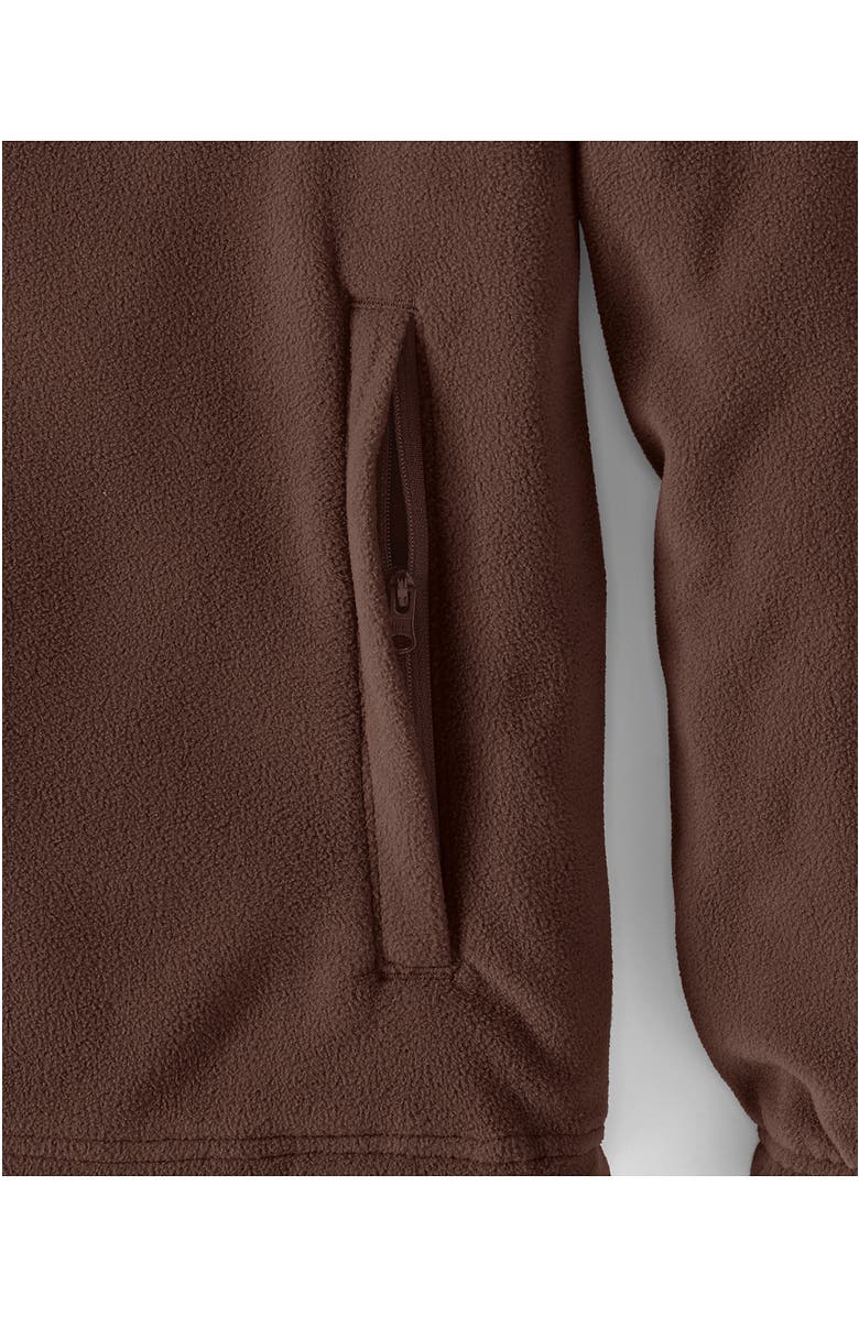 Lands' End Anyweather RainDefense Fleece Quarter Zip Pullover, Alternate, color, Dark Walnut Brown