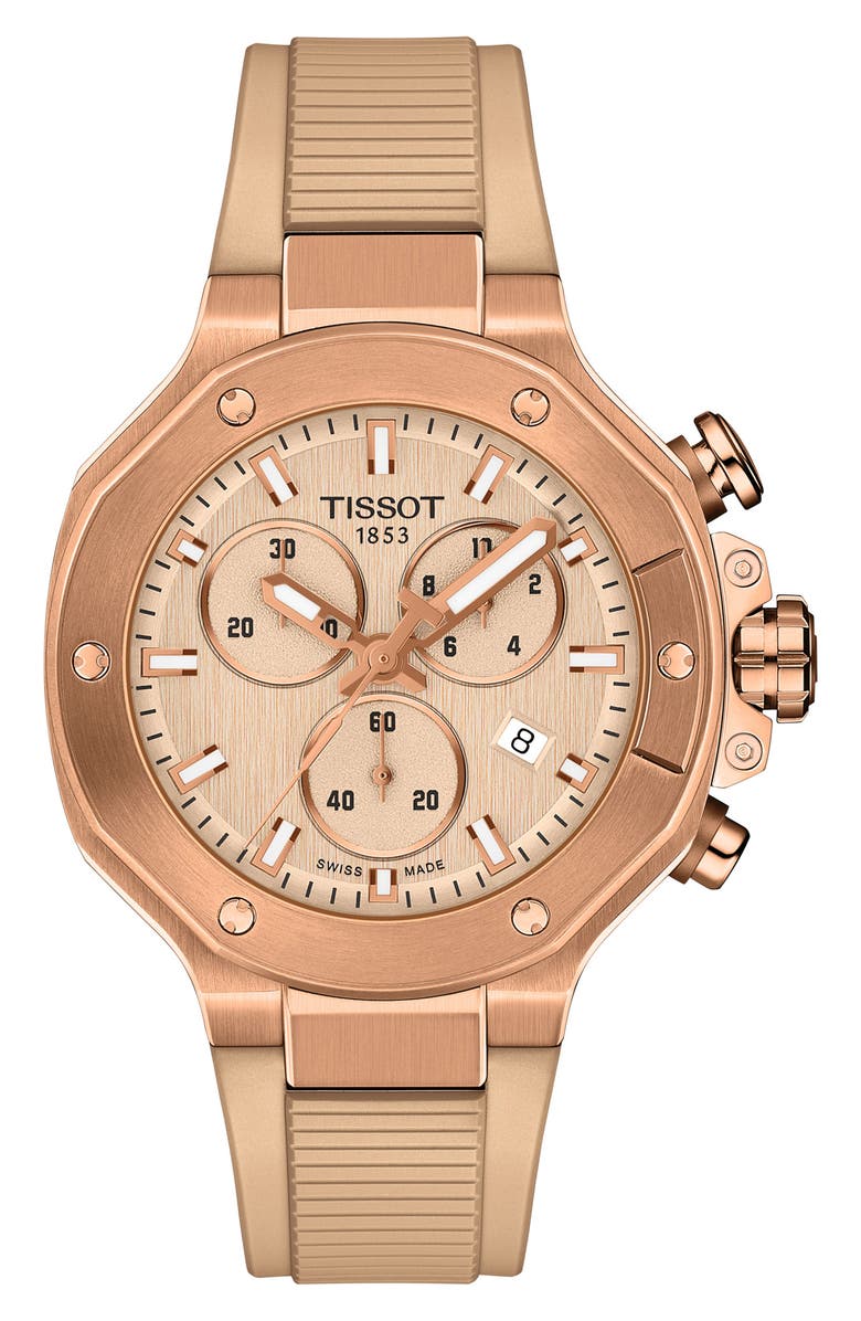 Tissot T-Race Chronograph Silicone Strap Watch, 38mm, Main, color,