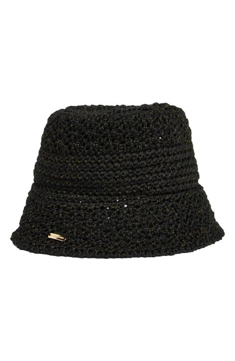 Alex Metallic Crochet Bucket Hat