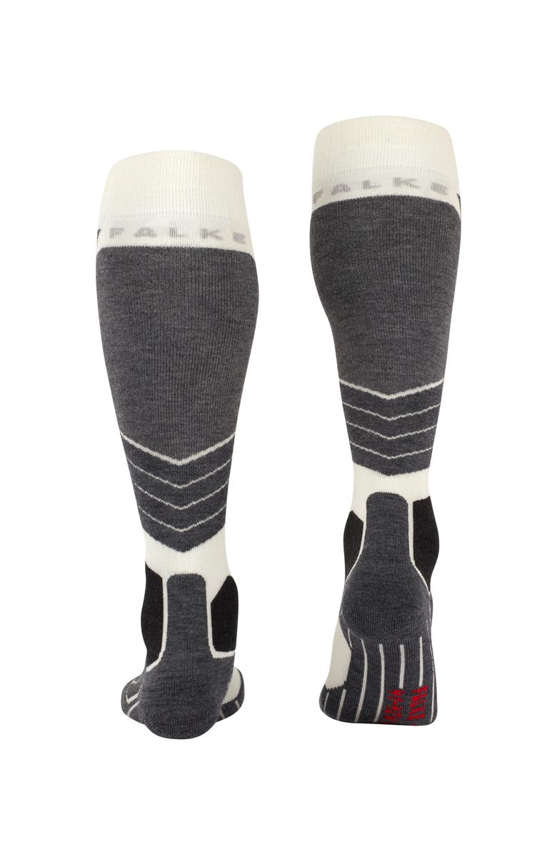Falke SK2 Intermediate Wool Ski Socks, Alternate, color, Off-White