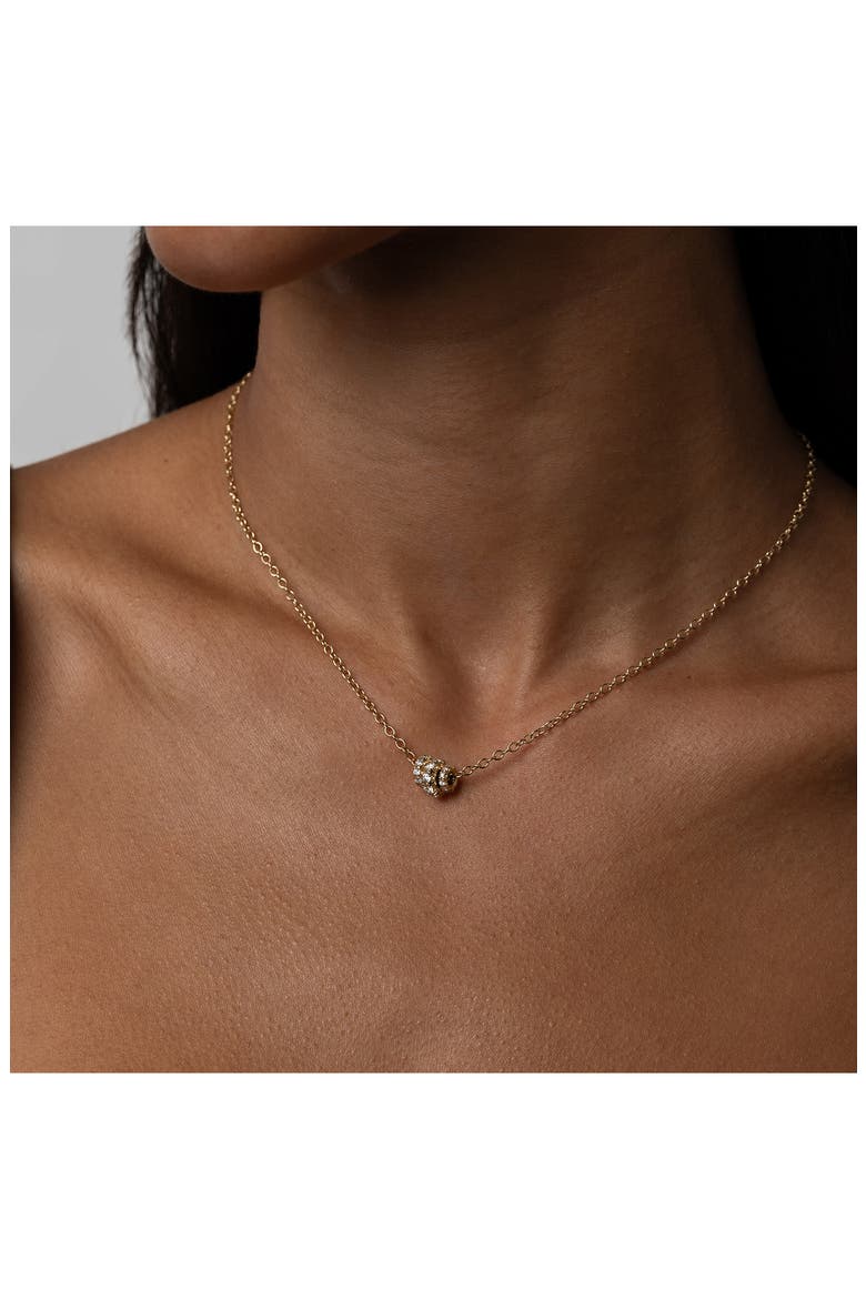 Vesta Diamond Pavé Pendant Necklace, Alternate, color, YELLOW GOLD