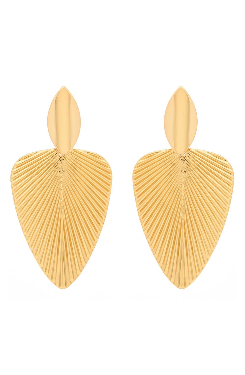 st. Moran Deco Drop Earrings, Main, color, Gold