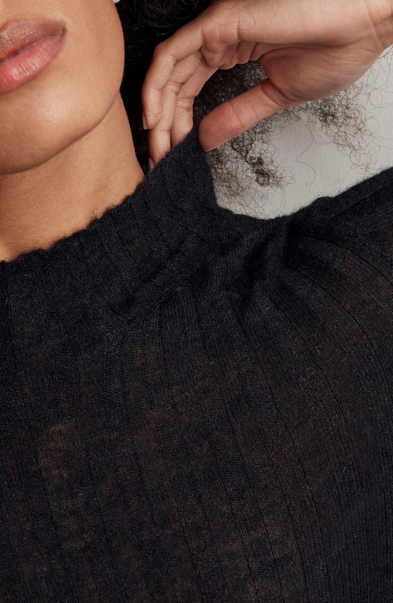Madewell Alpaca Blend Mock Neck Sweater, Alternate, color, 