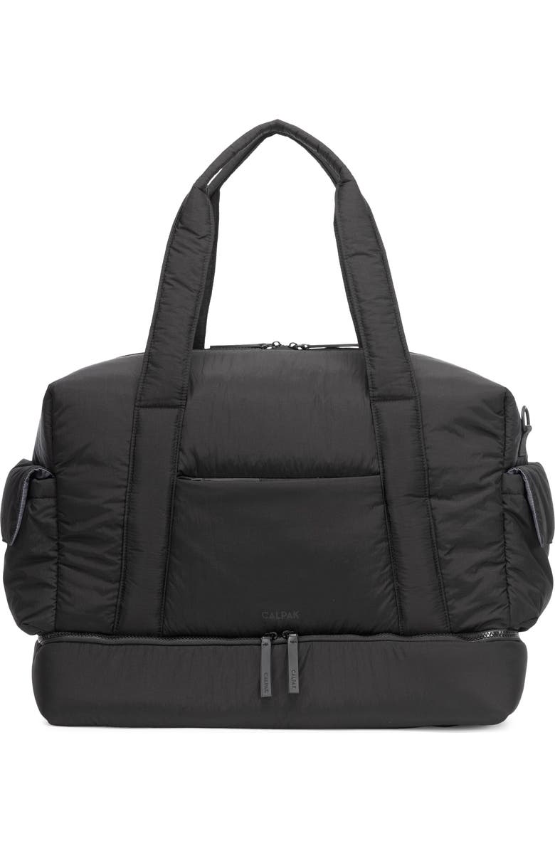 CALPAK Weekender Recycled Nylon Diaper Duffel Bag, Main, color, Black