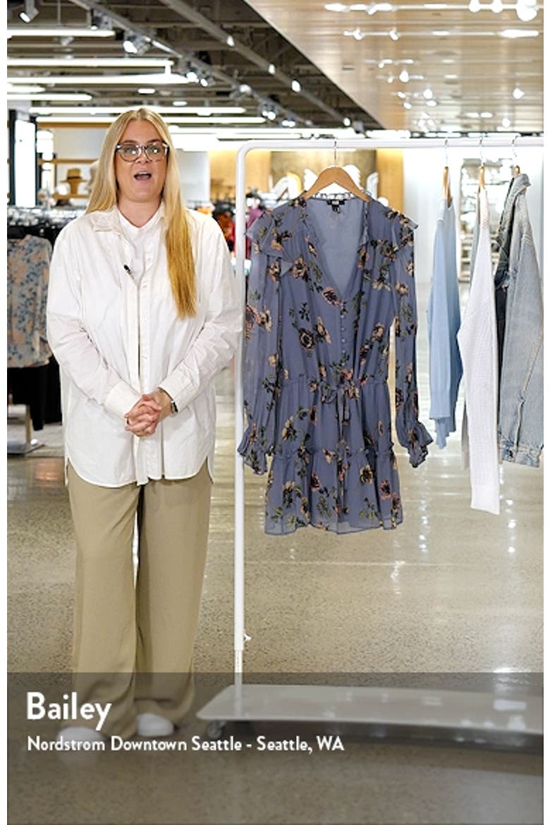Pomello Long Sleeve Silk Minidress video