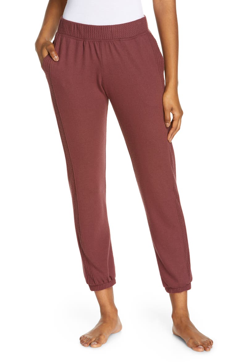 Side Stripe Joggers, Main, color, COFFEE BERRY