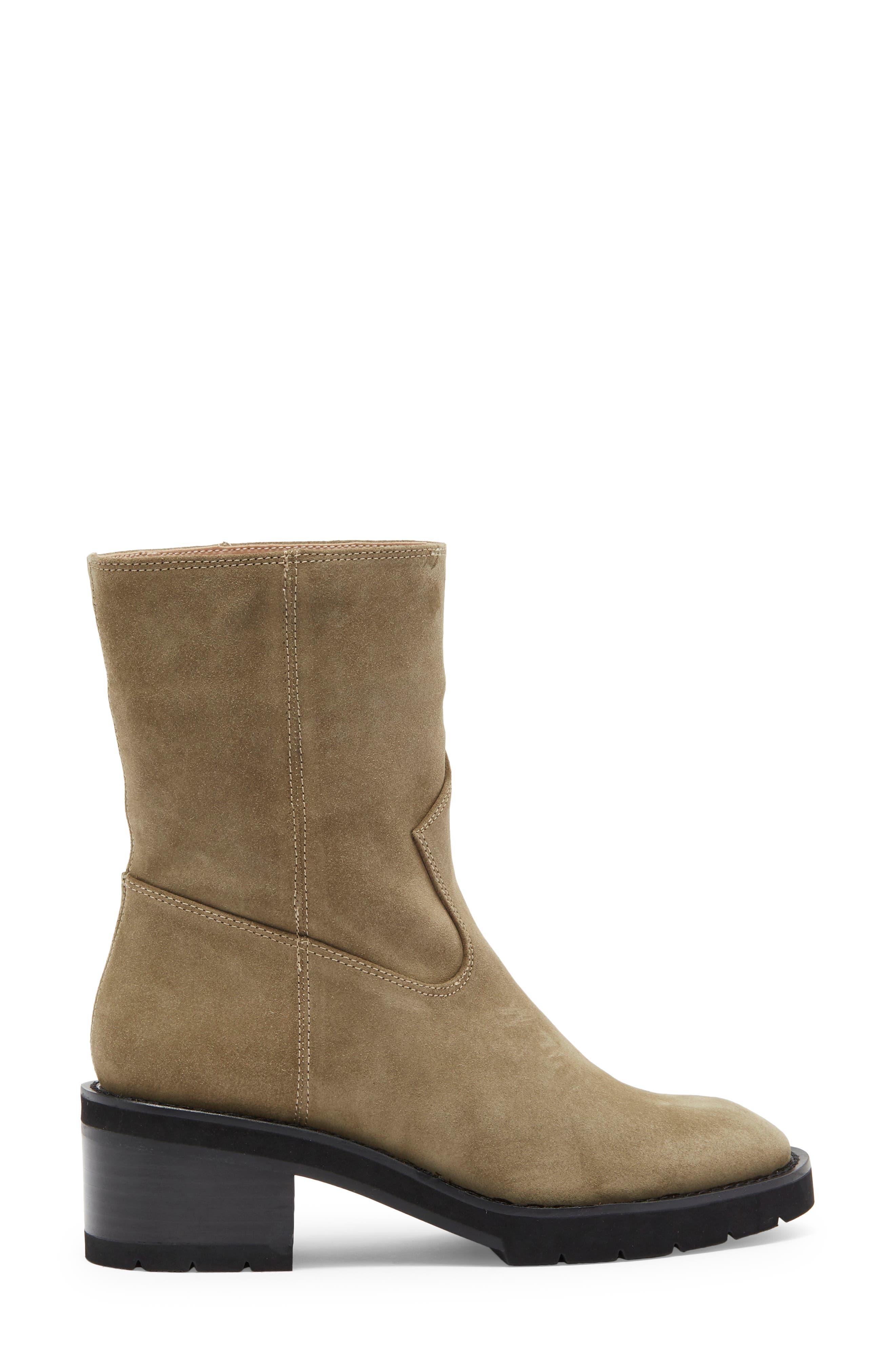 Stuart Weitzman Boulevard Moto Bootie, Alternate, color, Khaki