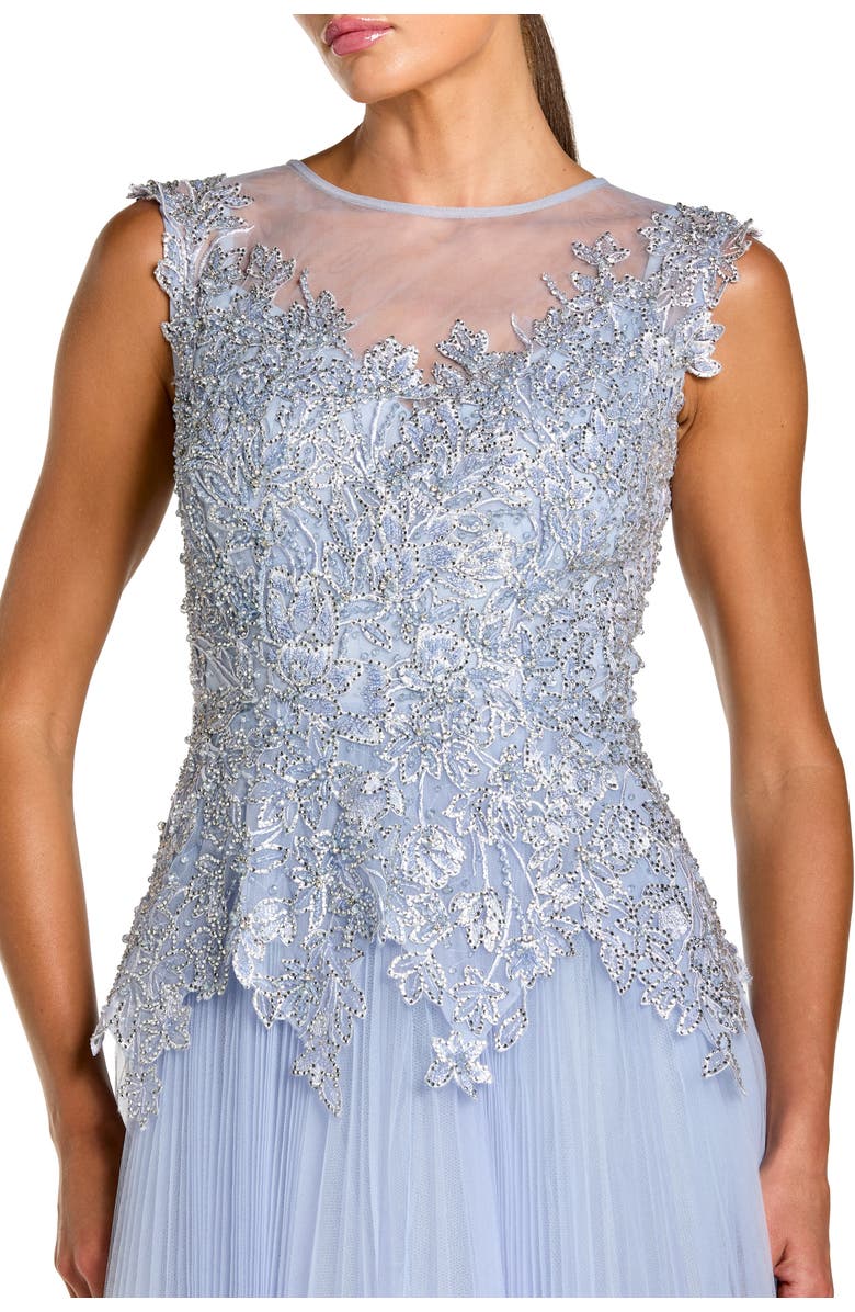 Mac Duggal Sleeveless Embellished Bodice A-Line Gown, Alternate, color, Periwinkle
