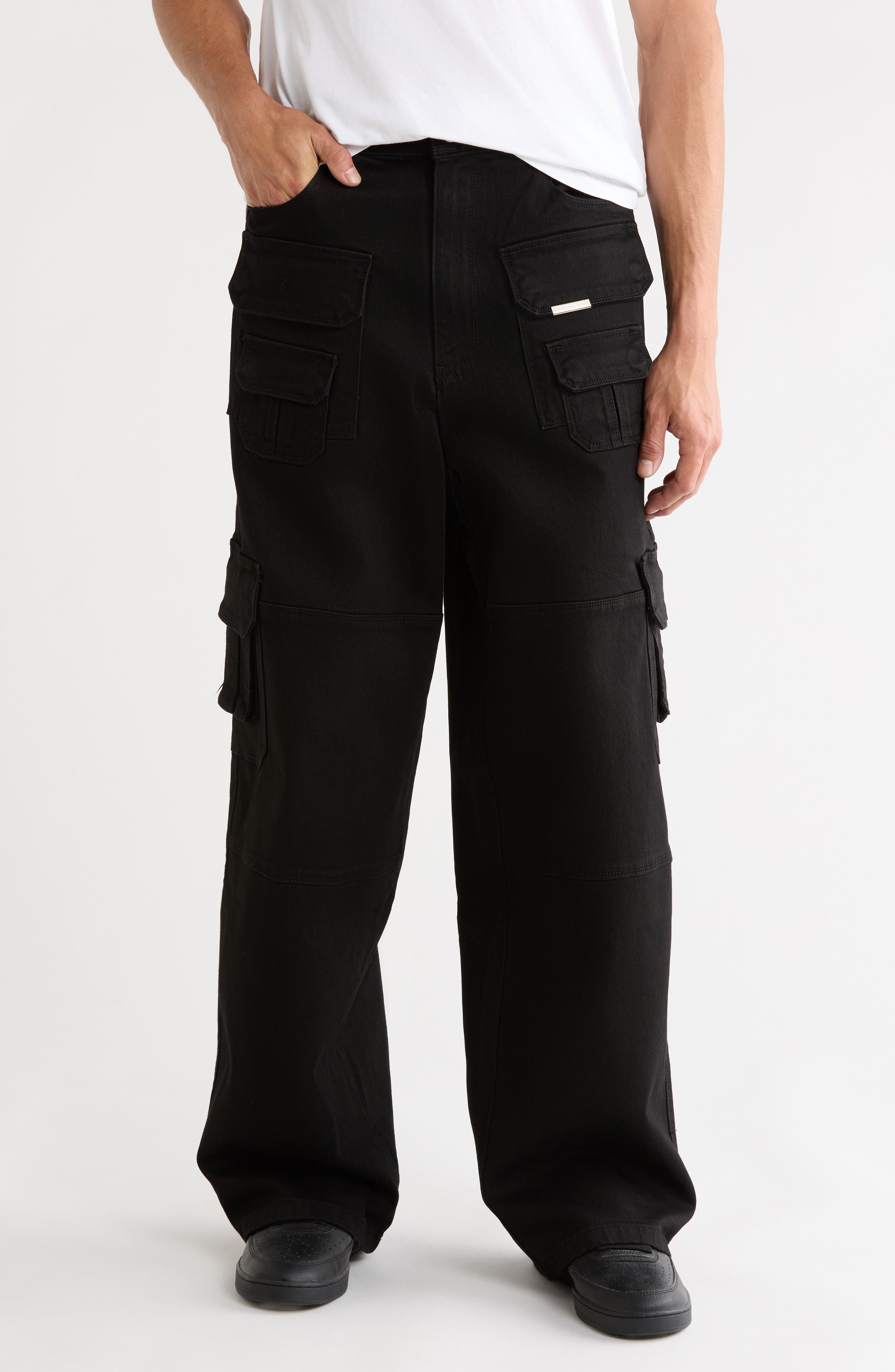 RtA Roman Wide Leg Cargo Jeans
