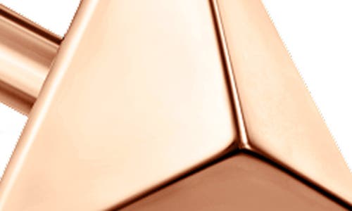 Maria Tash Faceted Triangle Single Threaded Stud Earring In Gold