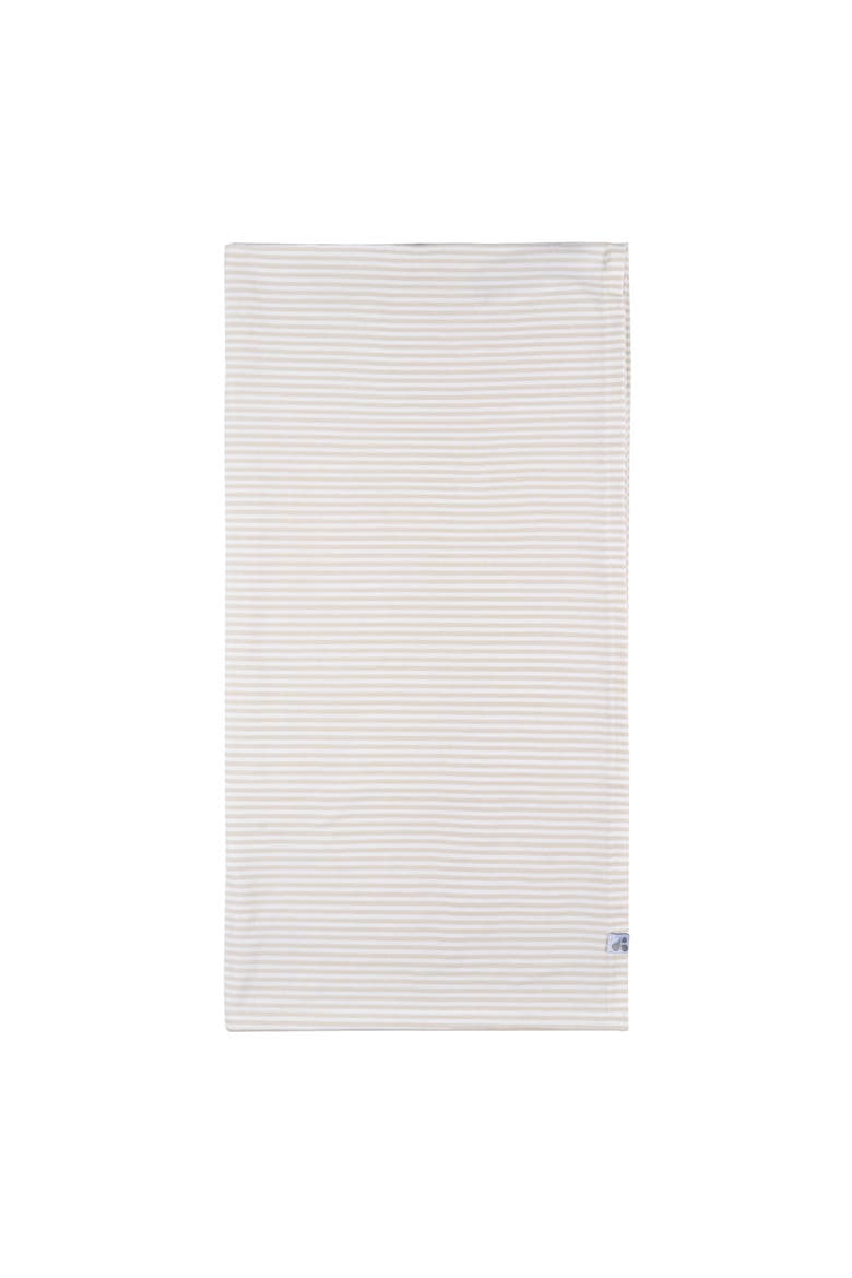 Swaddle Blanket & Hat Set, One Size, Alternate, color, Tan Stripe