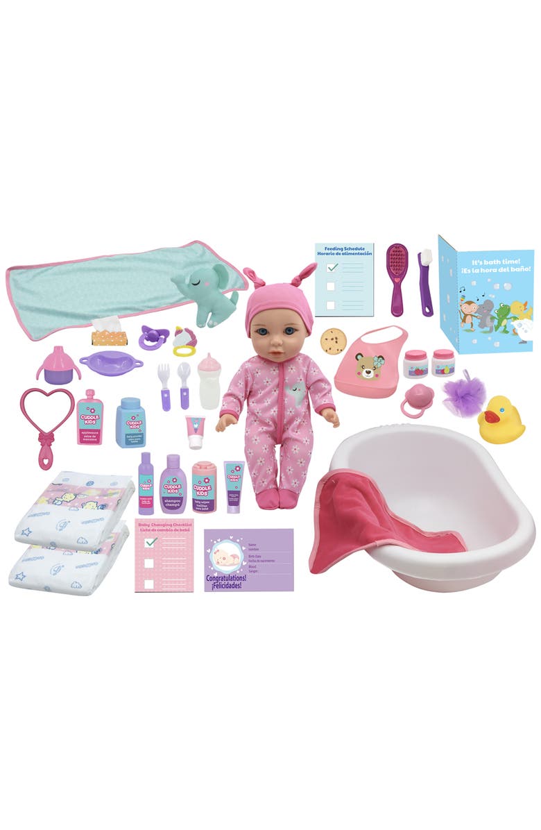 Little Darlings Little Partners Baby Doll Deluxe Playset w/ 15in Baby Doll, Main, color, 