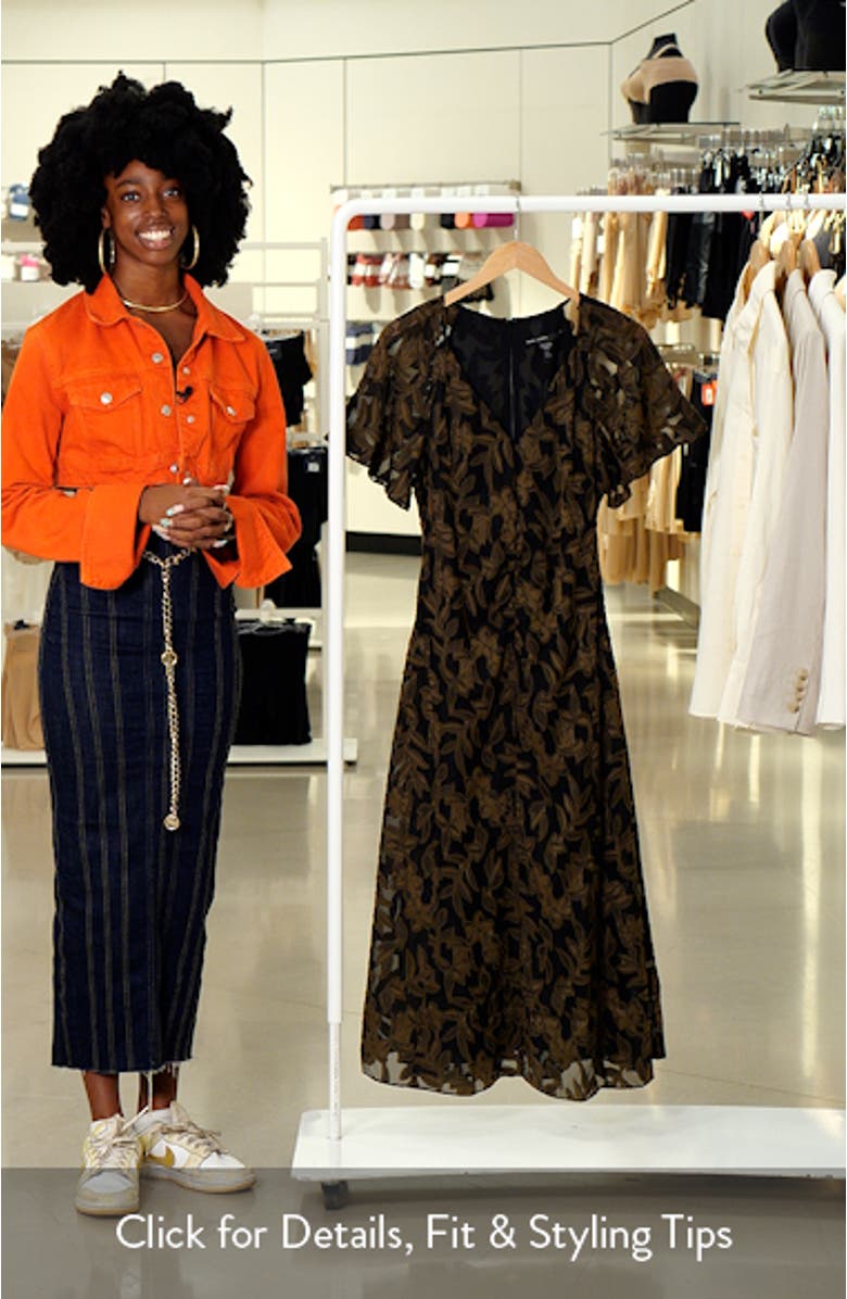 Ruched Flutter Sleeve Dress, sales video thumbnail