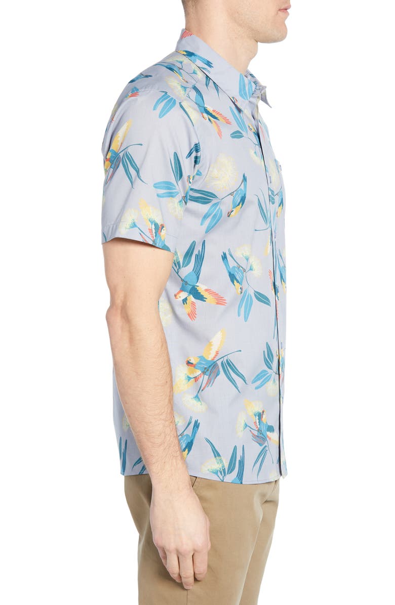 Patagonia Go To Regular Fit Short Sleeve Shirt, Alternate, color, Parrots Ghost Purple